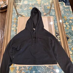 Mono B Black Cropped Hoodie Sweater